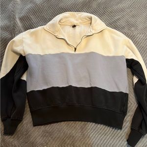 Half Zip up crewneck sweatshirt Xs